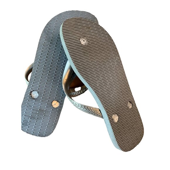 Havaianas Silver/Gray Flip Flops Strap Size 37-38‎ - Picture 2 of 2